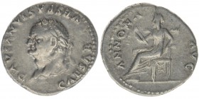 ROM Kaiserzeit Vespasianus 69-79
Denar - Linkskopf
CAESAR VESPASIANVS AVG / ANNONA AVG
Annona nach links sitzend
RIC 131, Kampmann 20.23 3,14 Gramm ss...