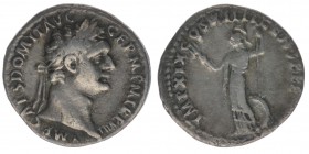 ROM  Kaiserzeit Domitianus 81-96 
Denar

IMP CAES DOMIT AVG GERM PM TR P VIII / IMP XIX COS XIIII CENS P P P
Minerva
Kampmann 24.67, 3,10 Gramm, ss+...
