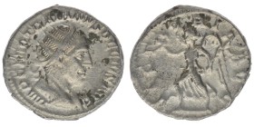 ROM Kaiserzeit Traianus Decius 249-251

Antoninian
 IMP C M Q RTRAIANVS DECIVS AVG / VICTORIA AVG
4,58 Gramm, ss
