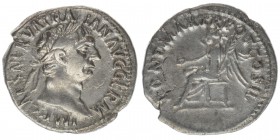 ROM Kaiserzeit Traianus 98-117

Denar
IMP CAES NERVA TRAIAN AVG GERM / PONT MAX TR POT COS II
Victoria
2,90 Gramm, ss/vz