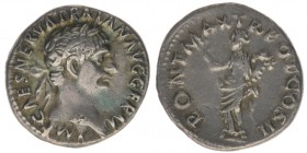 ROM Kaiserzeit Traianus 98-117
Denar
IMP CAES NERVA TRAIAN AVG GERM / PONT MAX TR POT COS II
Securitas nach links stehend, hält Kranz und Füllhorn
RIC...