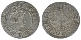 RDR Österreich Habsburg Kaiser Ferdinand I.

3 Kreuzer 1534
2,10 Gramm, ss++