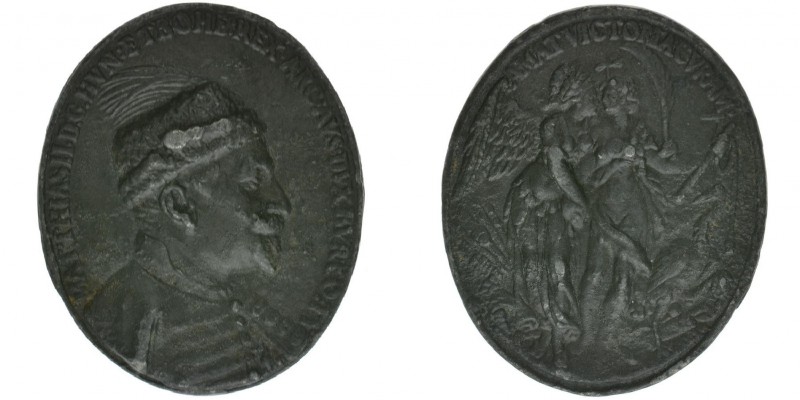 RDR Österreich Habsburg Kaiser Matthias 1609-1619 

Ovale Medaille o.J.(1611) na...