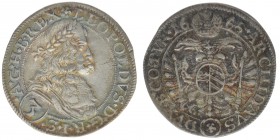 RDR Österreich Habsburg Kaiser Leopold I. 

3 Kreuzer 1668 Wien 
Her.1537 , 1,56 Gramm, ss+