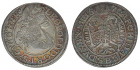 RDR Österreich Habsburg Kaiser Leopold I. 

3 Kreuzer 1670 SHS Breslau 
Her.1539, KM 1267, 1,85 Gramm, vz+