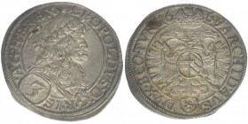 RDR Österreich Habsburg Kaiser Leopold I.

3 Kreuzer (Groschen) 1669 Wien
1.71 Gramm, ss/vz