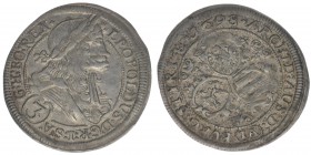 RDR Österreich Habsburg Kaiser Leopold I.
3 Kreuzer 1698 Graz
1,57 Gramm, ss