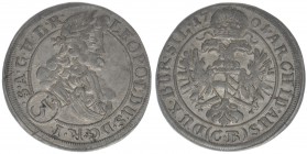 RDR Österreich Habsburg Kaiser Leopold I.,
3 Kreuzer 1701
1,91 Gramm, ss
