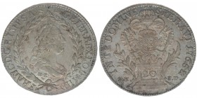 RDR Österreich Habsburg Kaiser Franz I. Stephan
20 Kreuzer 1765 BL/SK-PD
6.66 Gramm, vz++