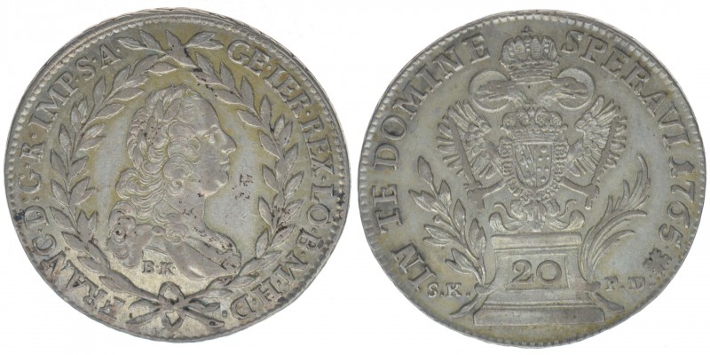 RDR Österreich Habsburg Kaiser Franz I. Stephan
20 Kreuzer 1765 BK/SK-PG
6.65 Gr...