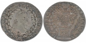 RDR Österreich Habsburg Kaiser Franz I. Stephan
20 Kreuzer 1765 BA/EvM-D
6.55 Gramm, ss