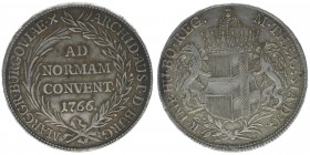 RDR Österreich Habsburg Maria Theresia 1740-1780
Konventionstaler 1766 Günzburg
28,04 Gramm, ss/vz