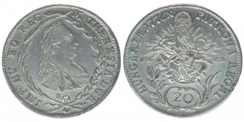 RDR Österreich Habsburg Maria Theresia 1740-1780
20 Kreuzer 1776 B/SK-PD
6.62 Gr...