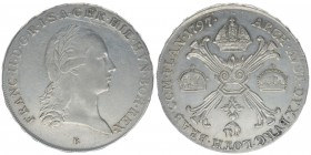 RDR Österreich Habsburg Kaiser Franz II.

Kronentaler 1797 B
29.56 Gramm, vz