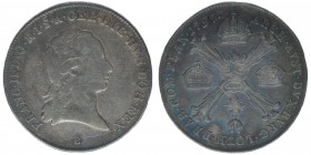 RDR Österreich Habsburg Kaiser Franz II.

1/4 Kronentaler 1797 B
7,25 Gramm, ss