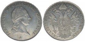 KAISERTUM ÖSTERREICH Kaiser Franz I.

Taler 1822 A
28.06 Gramm, vz++