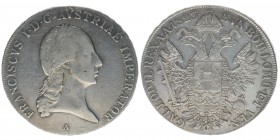 KAISERTUM ÖSTERREICH Kaiser Franz I.
Taler 1823 A
27,92 Gramm, ss+