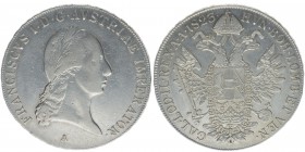 KAISERTUM ÖSTERREICH Kaiser Franz I.
Taler 1823 A
28,05 Gramm, vz+