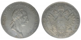 KAISERTUM ÖSTERREICH Kaiser Franz I.

Taler 1826 C
28.06 Gramm, -vz