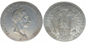 KAISERTUM ÖSTERREICH Kaiser Franz I.

Taler 1828 A
27.97 Gramm, -vz