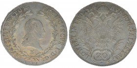 KAISERTUM ÖSTERREICH Kaiser Franz I.

20 Kreuzer 1814 E
6,57 Gramm, ss+