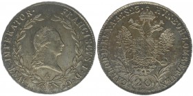 KAISERTUM ÖSTERREICH Kaiser Franz I.
20 Kreuzer 1823 A
6.70 Gramm, vz++