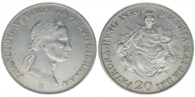KAISERTUM ÖSTERREICH Kaiser Franz I.
20 Kreuzer 1835 B

ss
Silber
6.57g