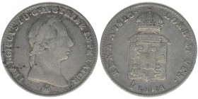 KAISERTUM ÖSTERREICH Kaiser Franz I.

1/2 Lira 1823 M Mailand
2.10 Gramm, ss