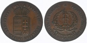 UNGARN Kaiser Franz Joseph I.
Medaille 1867 auf die Krönung in Budapest
Bronze, 19.56 Gramm, vz+
