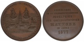 SALZBURG Kupfermedaille 1877
Mattsee Stiftsjubiläum
34,12 Gramm, vz/stfr