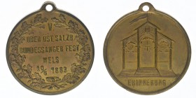 ÖSTERREICH Medaille 1883 Bundessängerfest Wels
Messing, 11,56 Gramm, vz mit Originalöse