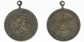 KAISERTUM ÖSTERREICH Kronprinz Rudolph
Medaille 1889
Bronze, 6,62 Gramm, vz mit Originalöse
