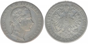 KAISERTUM ÖSTERREICH Kaiser Franz Joseph I.
1 Gulden 1858 V
12.18 Gramm, ss