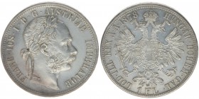 KAISERTUM ÖSTERREICH Kaiser Franz Joseph I.
1 Gulden 1878
12,36 Gramm, vz++