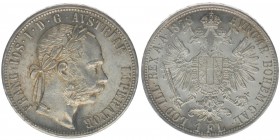 KAISERTUM ÖSTERREICH Kaiser Franz Joseph I.
1 Gulden 1878
12.37 Gramm, vz/stfr