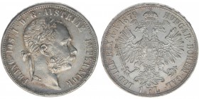 KAISERTUM ÖSTERREICH Kaiser Franz Joseph I.
1 Gulden 1879
12,41 Gramm, vz/stfr