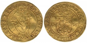 ERZBISTUM SALZBURG Johann Jakob Khuen von Belasi 1560-1586

2 Dukaten 1566 nach der Landeswährung
Zöttl 536, Probszt472, selten
7,02 Gramm, ss/vz, gew...