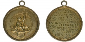 RDR Augsburg

Medaille 1612 auf die Geburt der Anna Elisabeth Welweinin, geb. 10. Dezember 1612 mit Originalöse
Unikat von zeitgeschichtlicher museale...