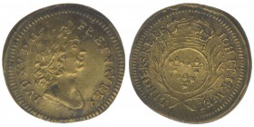 Nürnberg Rechenpfennig ohne Jahr 
von Johann Friedrich Weidinger
Ludwig XV.
Messing, 1.10 Gramm, ss/vz