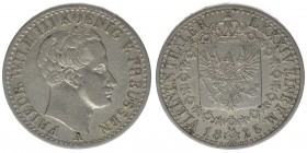 PREUSSEN Friedrich Wilhelm III. 1797-1840
1/6 Taler 1826 A
AKS 26, 5,23 Gramm ss+