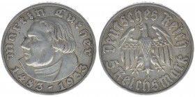 DEUTSCHES REICH 5 Reichsmark 1933 A
Luther
13,96 Gramm, ss+