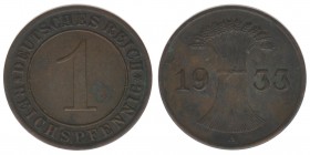 DEUTSCHES REICH 1 Pfennig 1933 A
1,96 Gramm, ss