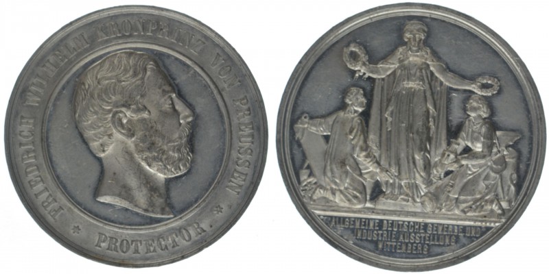SACHSEN Wittenberg Friedrich Wilhelm Kronprinz von Preussen

Zinnmedaille 1869 
...