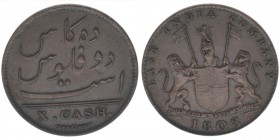 East India Company

X Cash 1808
Kupfer, 4.44 Gramm, vz