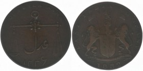 East India Company
1/4 Anna 1832
6,07 Gramm, ss, selten