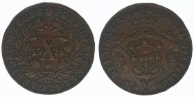 Portugal 10 Reis 1778
Bronze, 11.87 Gramm, -vz