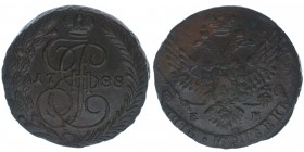 Rußland Katharina II. 
5 Kopeken 1788 EM
Kupfer, 47.77 Gramm, -vz