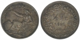 Schweiz
1/2 Franken 1851
2,53 Gramm, ss