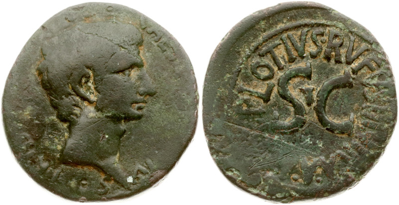 Roman Empire. Augustus (27 BC - 14 AD). As ND (15 BC), Rome. Plotius Rufus. Bron...