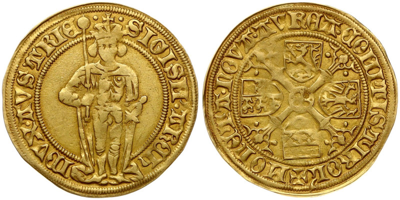 Austria, Tyrol. Sigismund (1446-1490). Goldgulden ND (1477-1490) Hall. Gold 3.29...